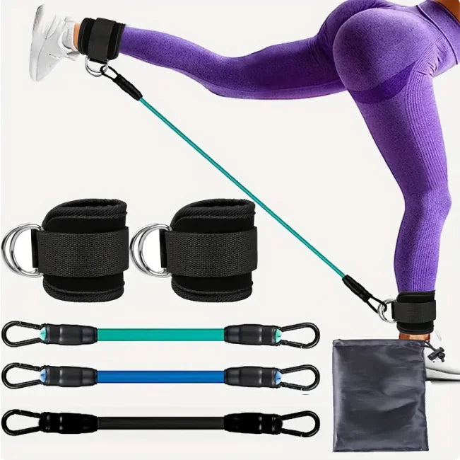 Ankle Resistance Bands Brace with Straps